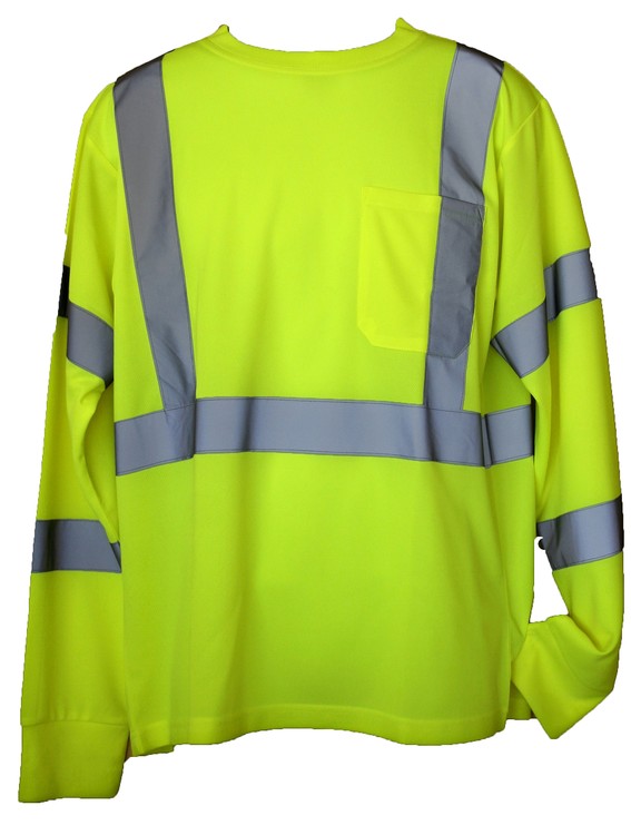 Safety T Shirt Hi-Viz Yellow Long Sleeve