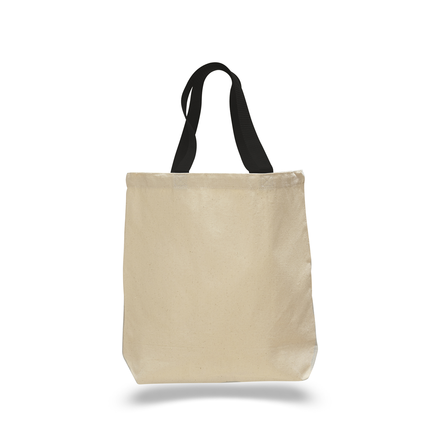Natural Canvas Tote Bag w/ Colored Webbing Handles, custom tote bag with logo imprint 11
