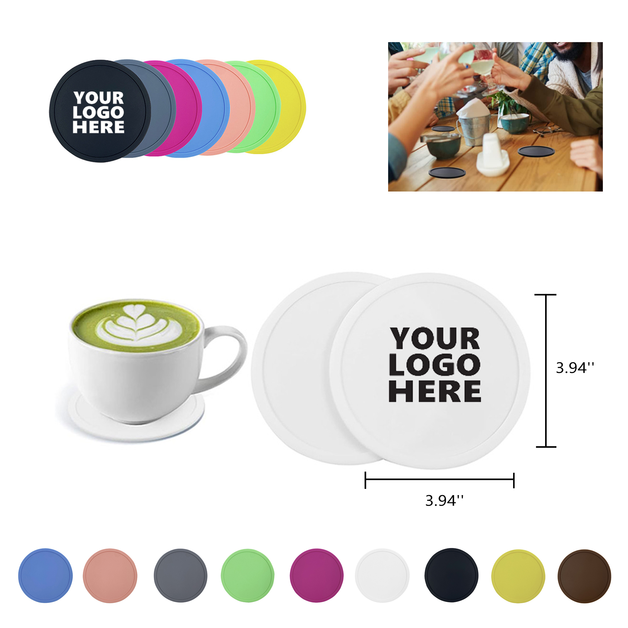 Heat Resistant Round Silicone Coasters MOQ 50 4