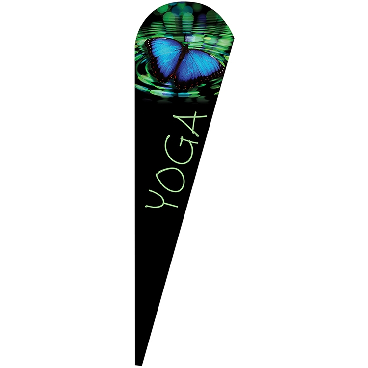 3' x 12' Custom Single Reverse Teardrop Flag 5