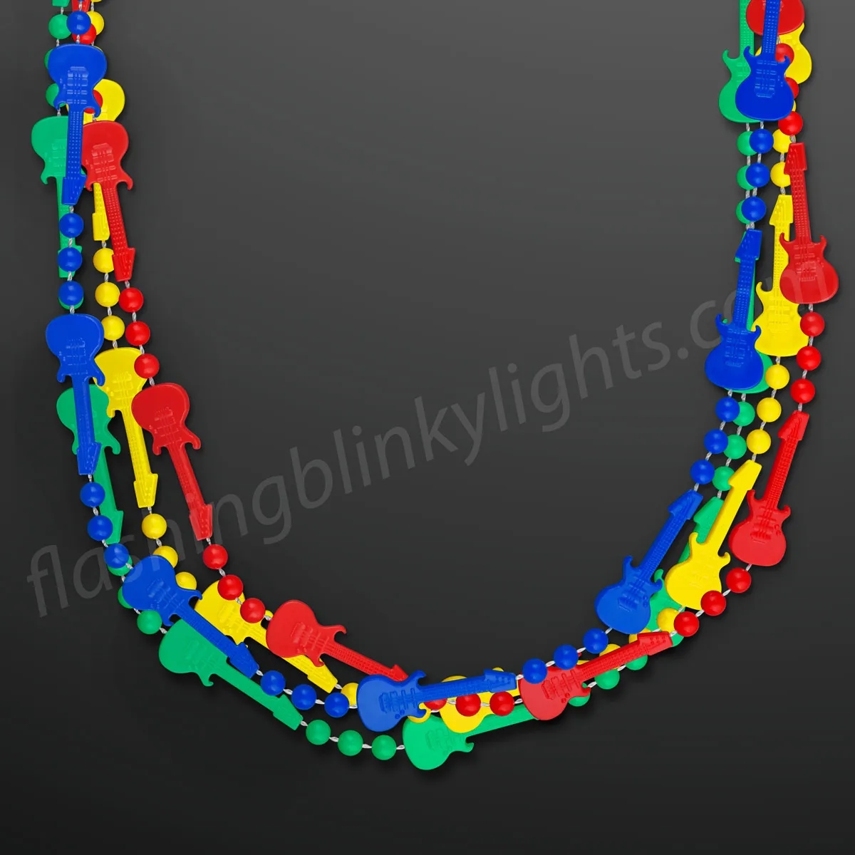 Rock Guitar Necklace Mardi Gras Beads 2