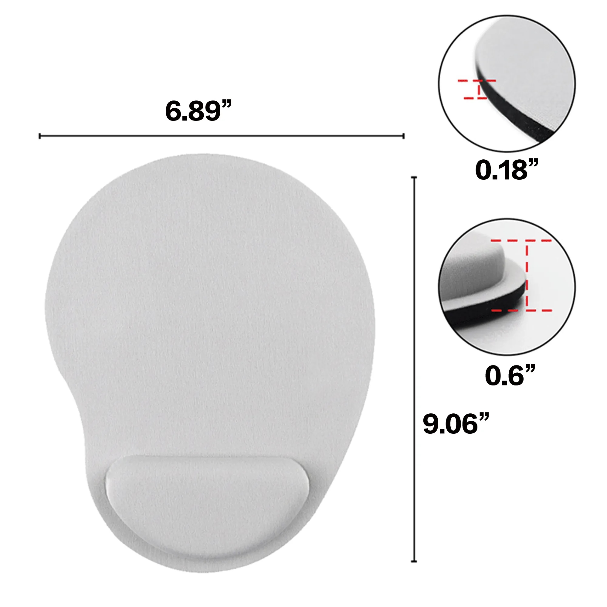EVA Wrist Support Thick Sponge Mouse Pad 8