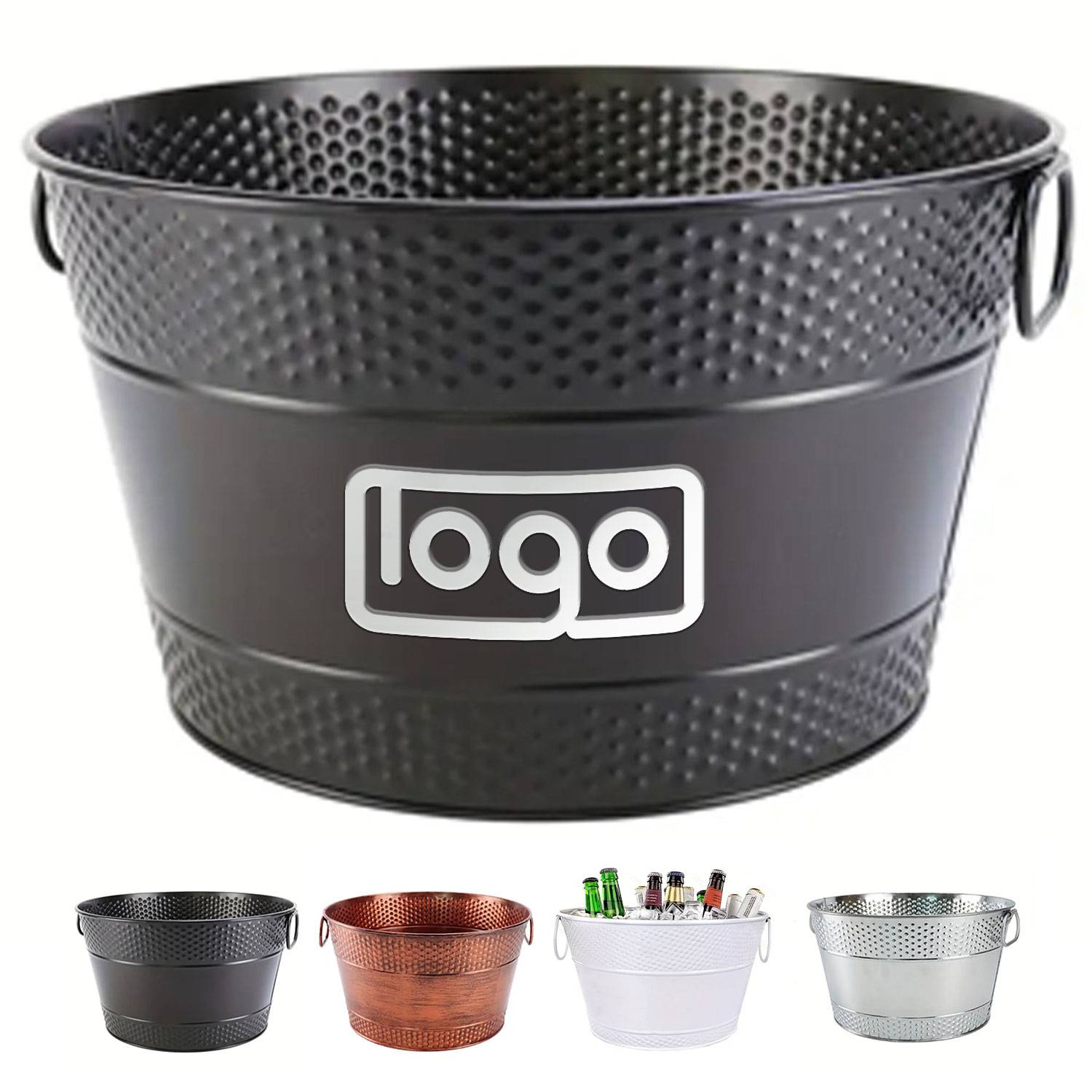 Large Capacity Metal Beverage Ice Bucket 2