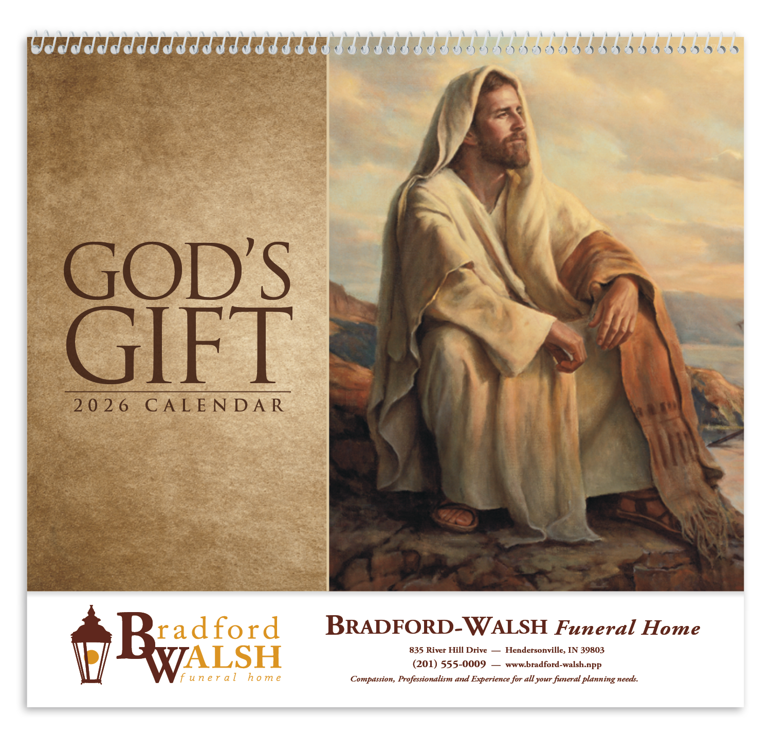 Good Value™ God's Gift w Funeral Pre-Planning Sheet - Spiral Calendar 30