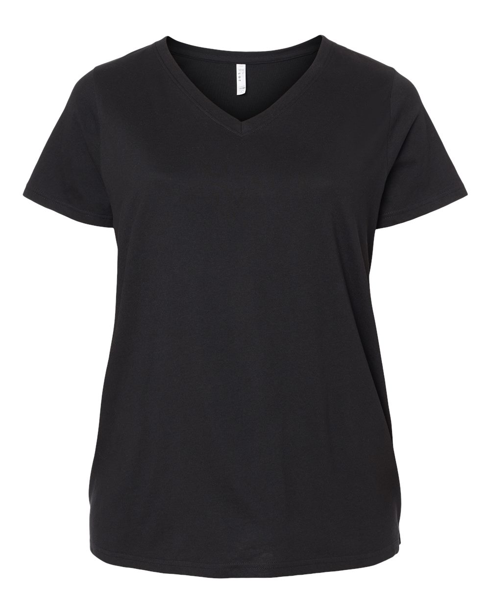 Women's Curvy Collection Fine Jersey V-Neck Tee - 3817 10