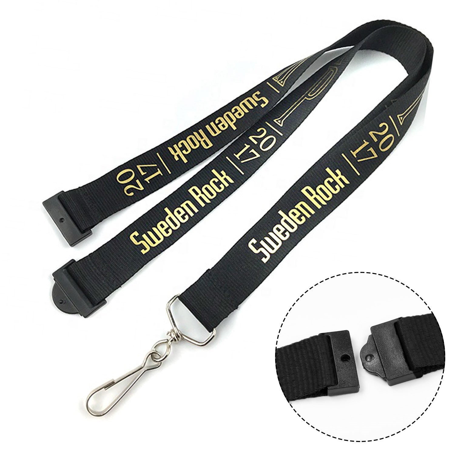 1/2" Polyester Lanyards with Safety Breakaway 1
