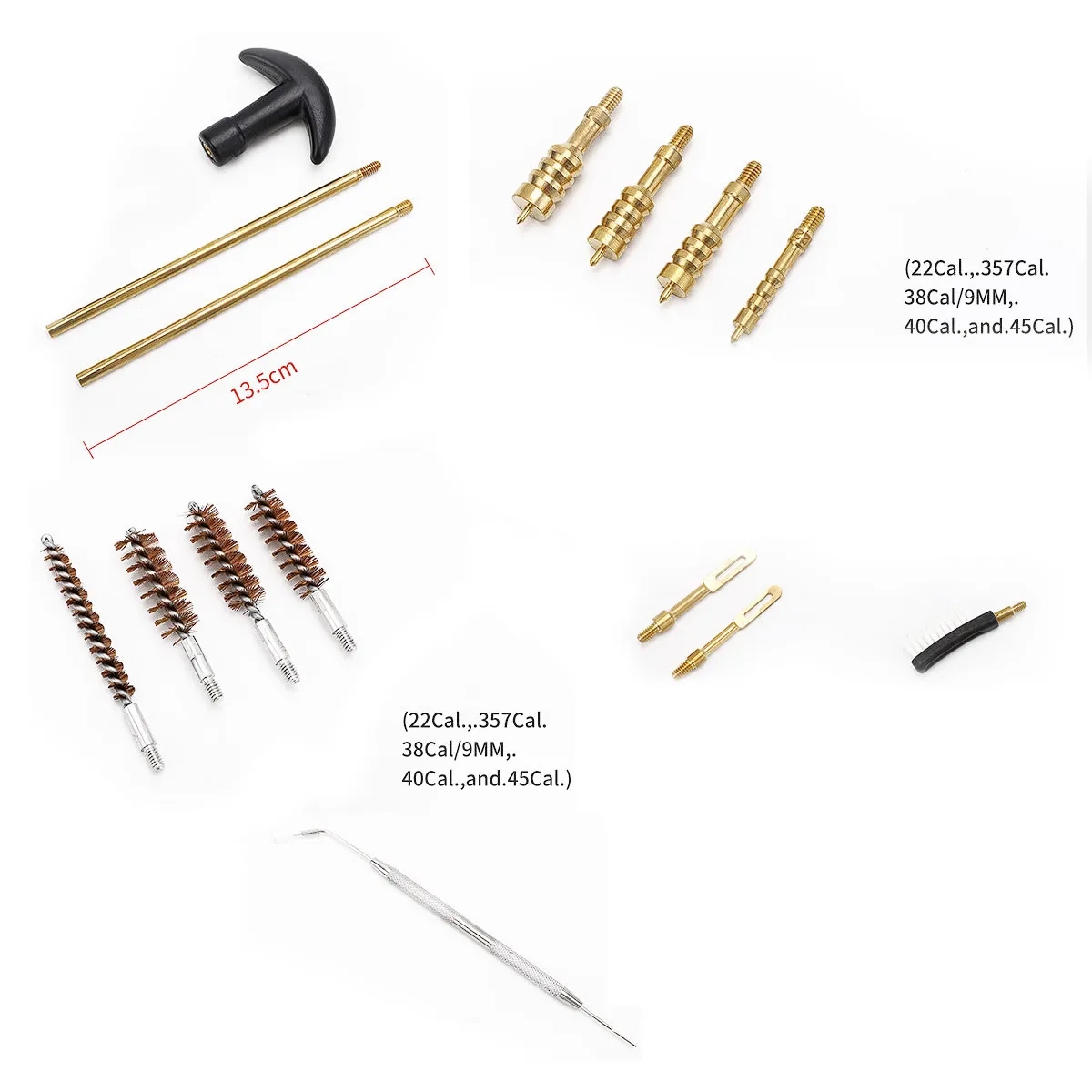 Tactical Gun Cleaning Kit Universal Handgun Pistol Brush 5