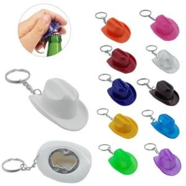 Cowboy Hat Bottle Opener Keychain 2