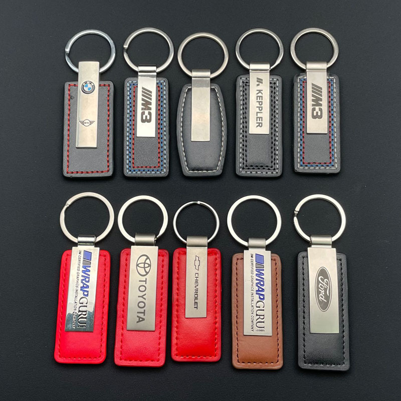 Custom Shape Leatherette Key Tag 10