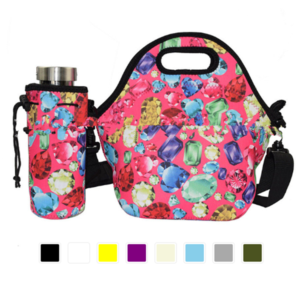 Neoprene Lunch Cooler Tote With Optional Bottle Cooler 3
