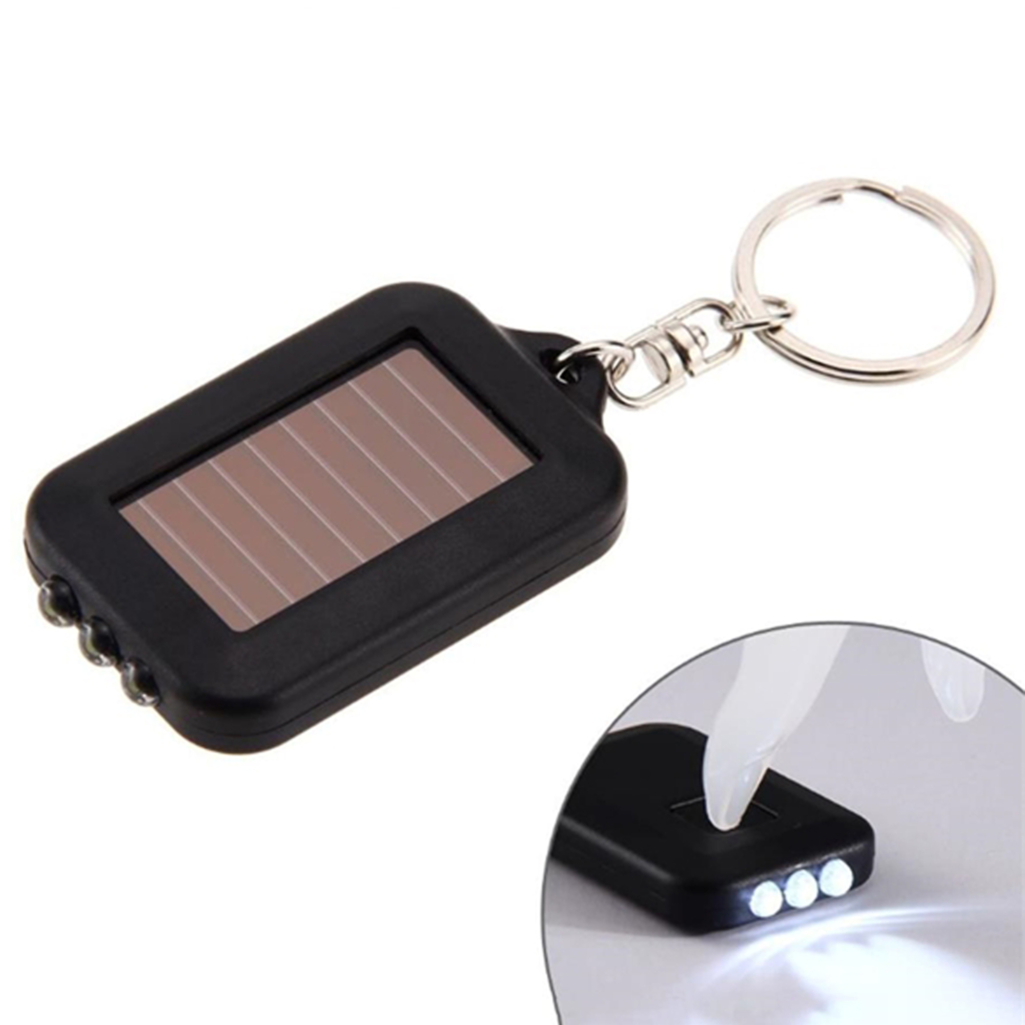 Solar Powered LED Keychain Flashlight 5