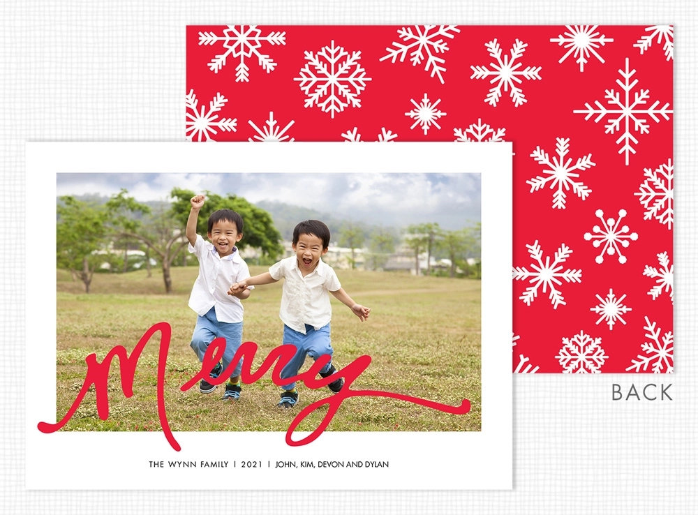 Merry Flat Holiday Photo Card 5