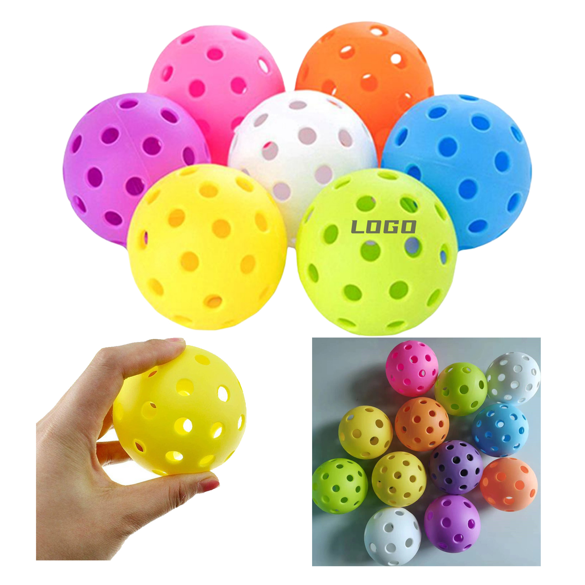 Custom Logo 40 Hole Pickleball 8