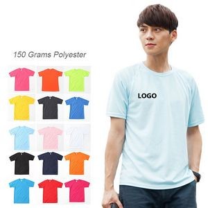 Quick Dry Sport Breathable Round Neck Polyester T Shirt 1