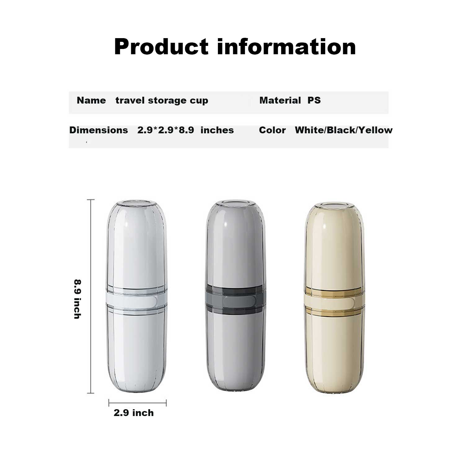 Portable & Stylish Travel Toothbrush Cup Set 6