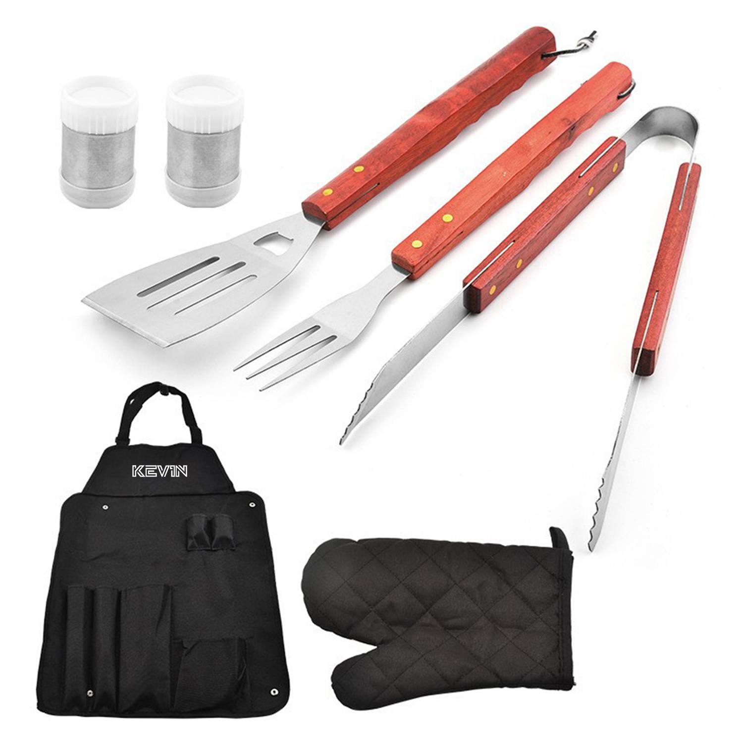 BBQ Now Apron and Barbecue Tool Set 1