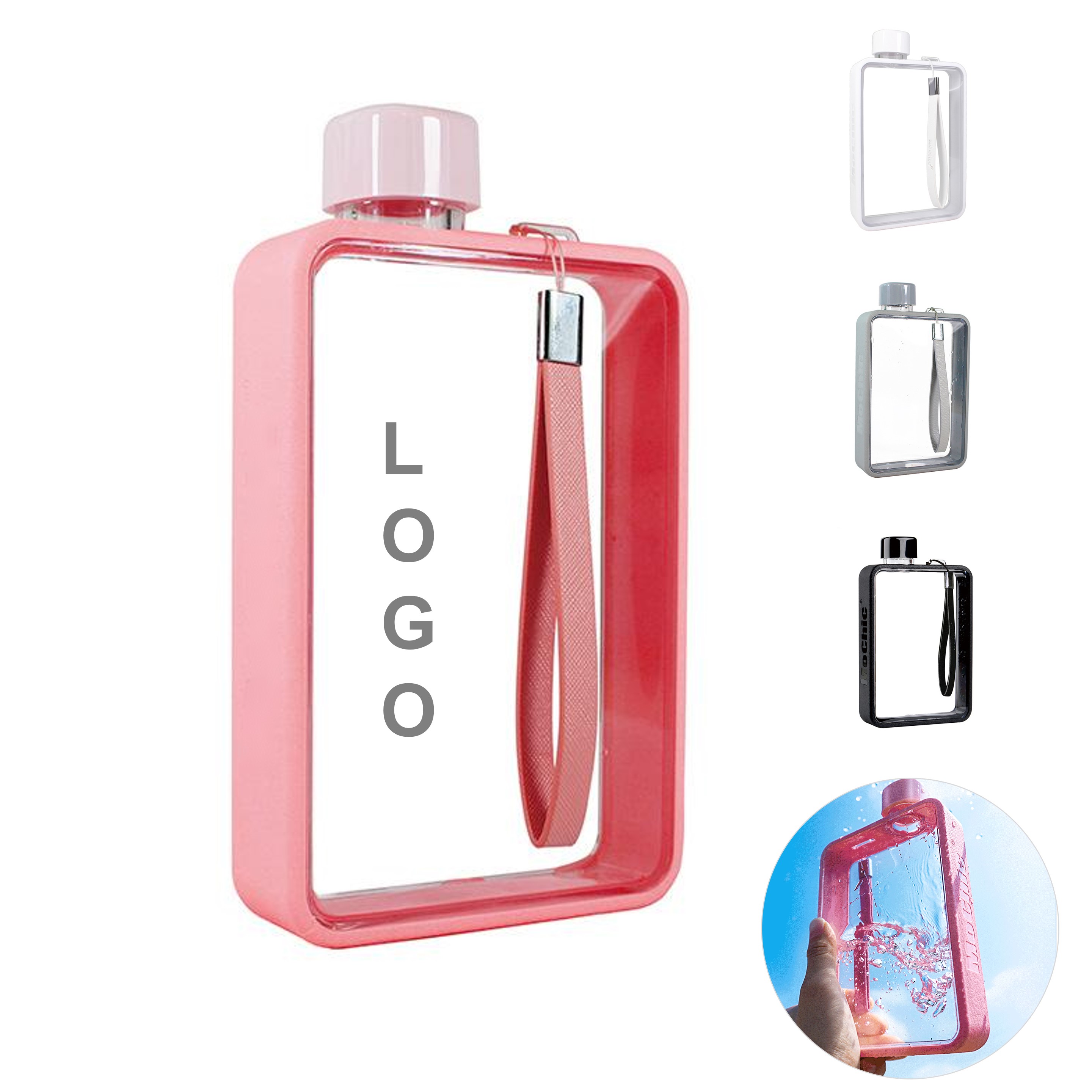 Flat Water Bottle (direct import) 4