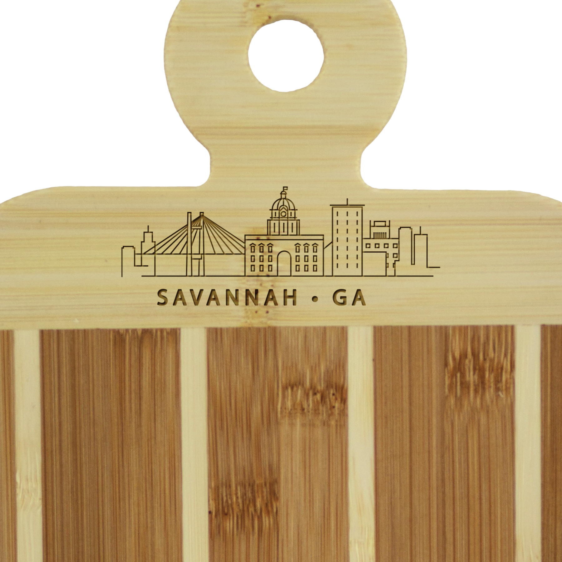 Striped Paddle City Skyline Board - Savannah 3