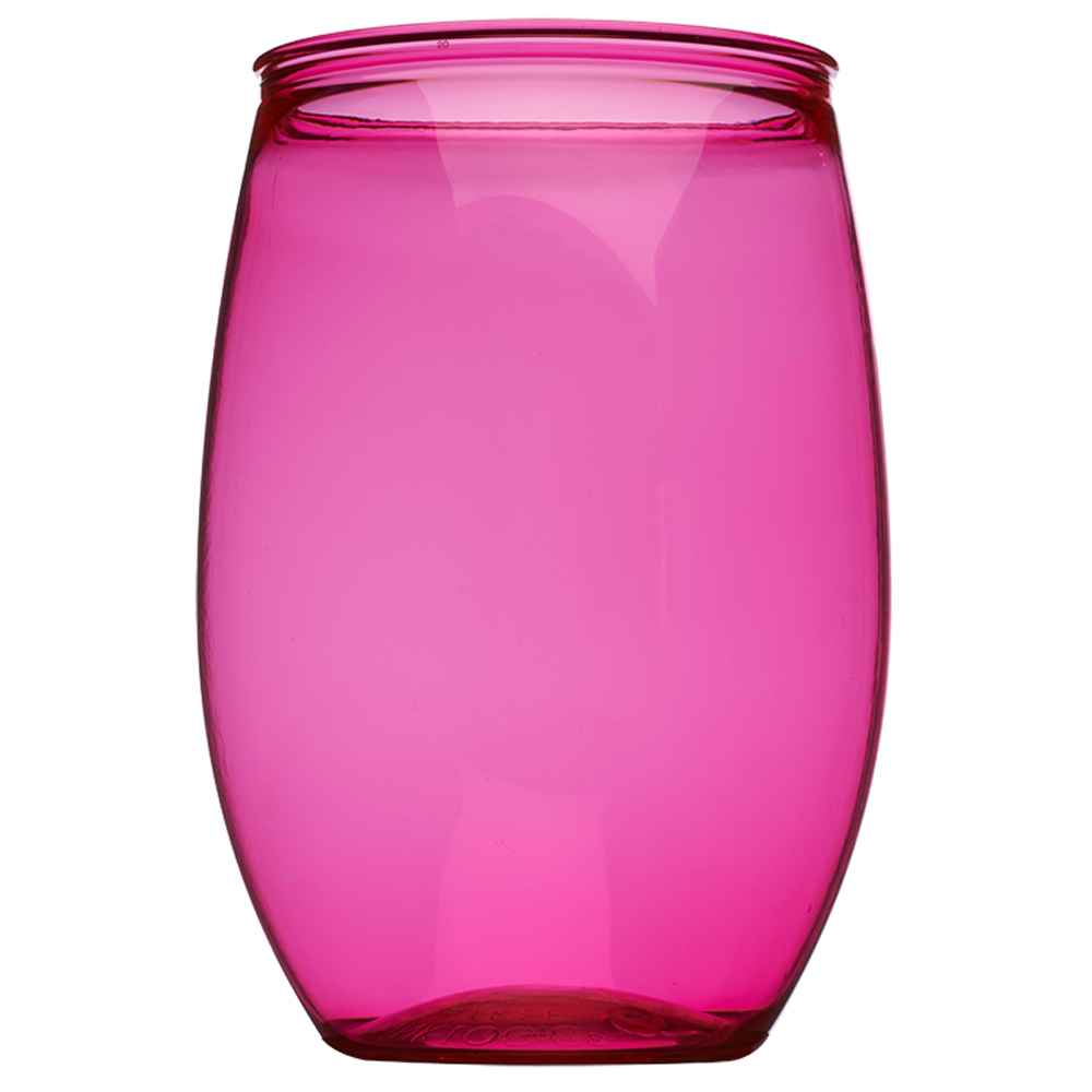 16 oz. Plastic Stemless Wine Glasses 18