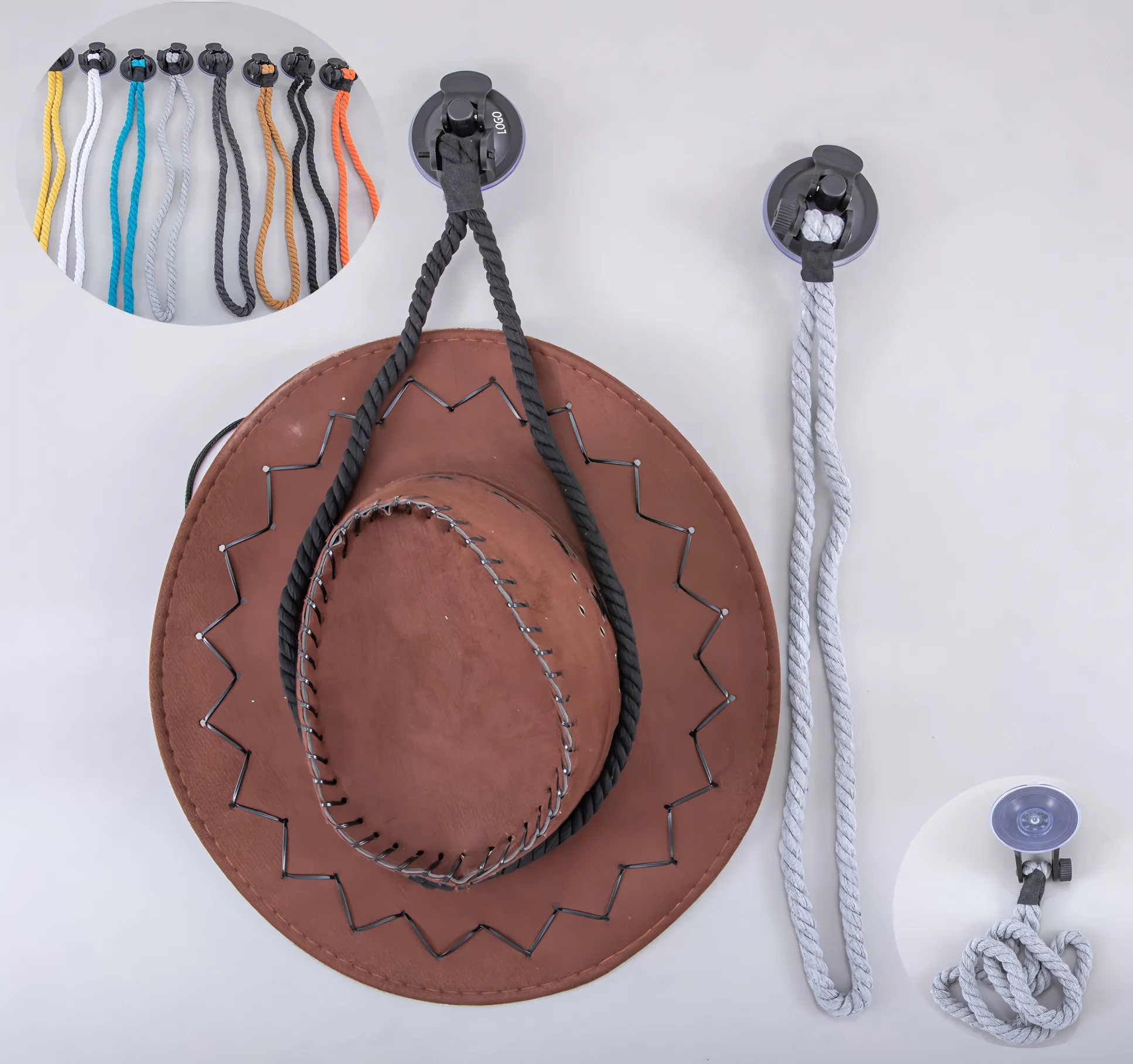 ABS Cowboy Hat Holder with Suction Cup Mount 4