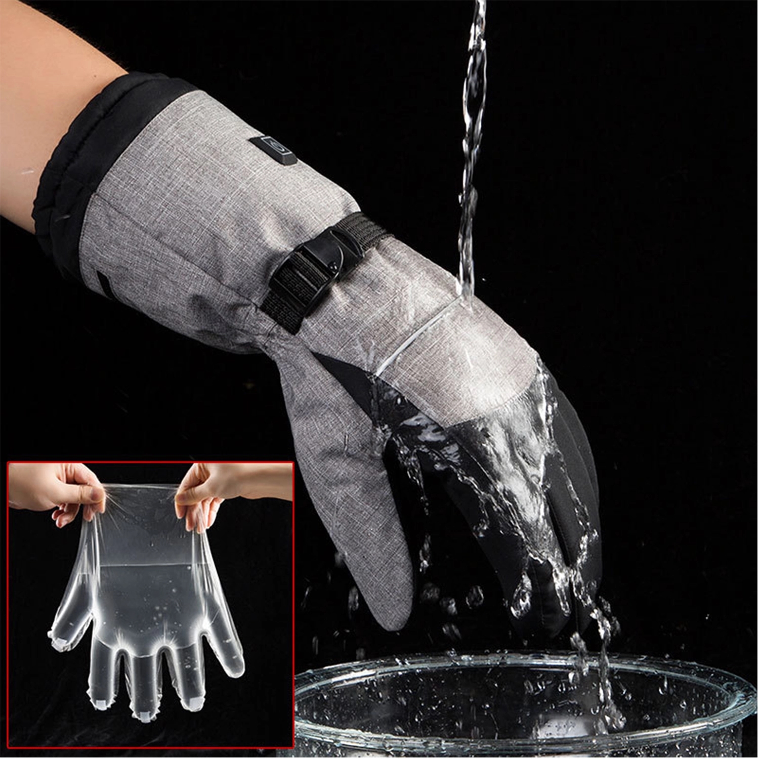Electric Battery Heated Gloves Touchscreen Waterproof 4