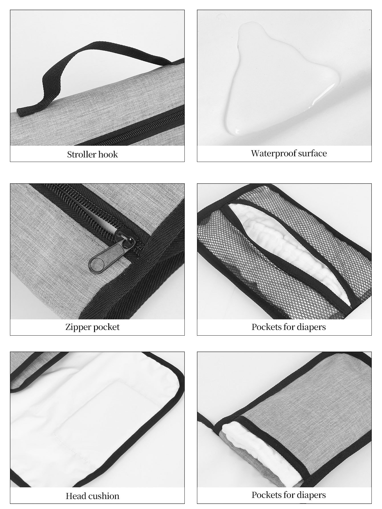 Baby Shoulder Strap Portable Diaper Pad 5