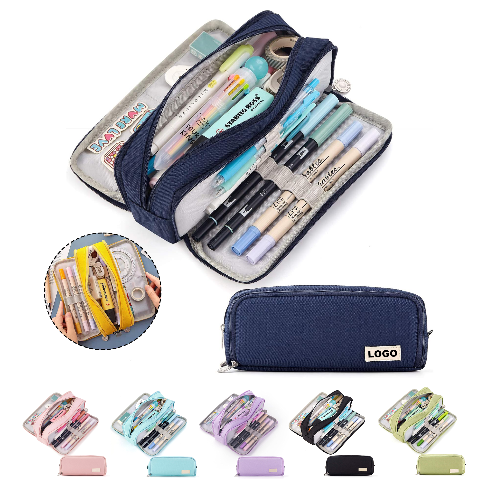 Big Capacity Pencil Case for School Office 3