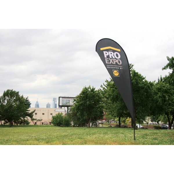 Custom Screen Sublimation Teardrop Flags 8.5' x 3.5' 1