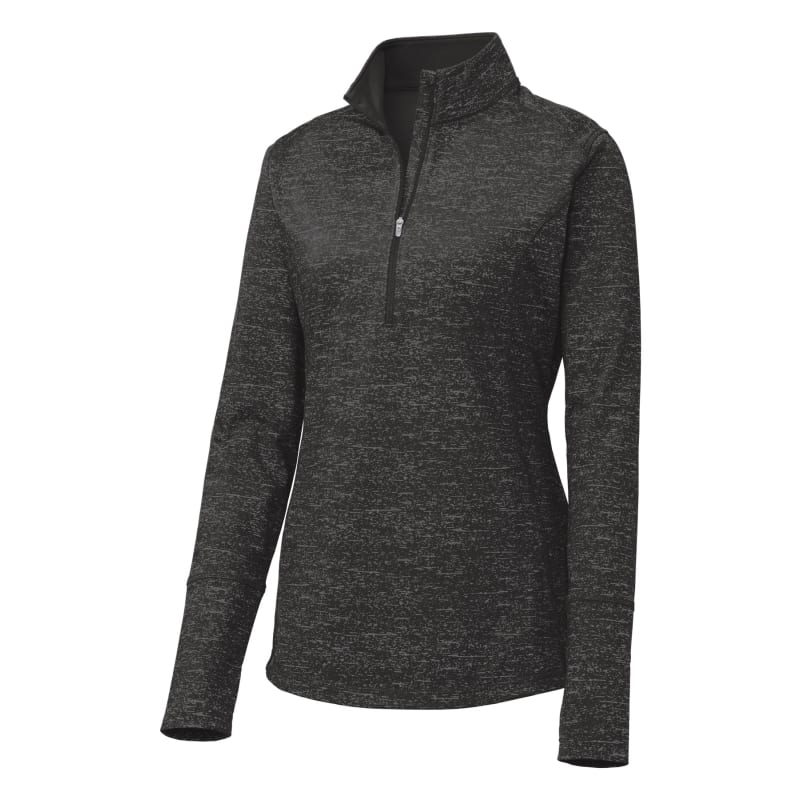 Sport-Tek Women's Sport-Wick Stretch Reflective Heather 1/2-Zip Pullover. 6