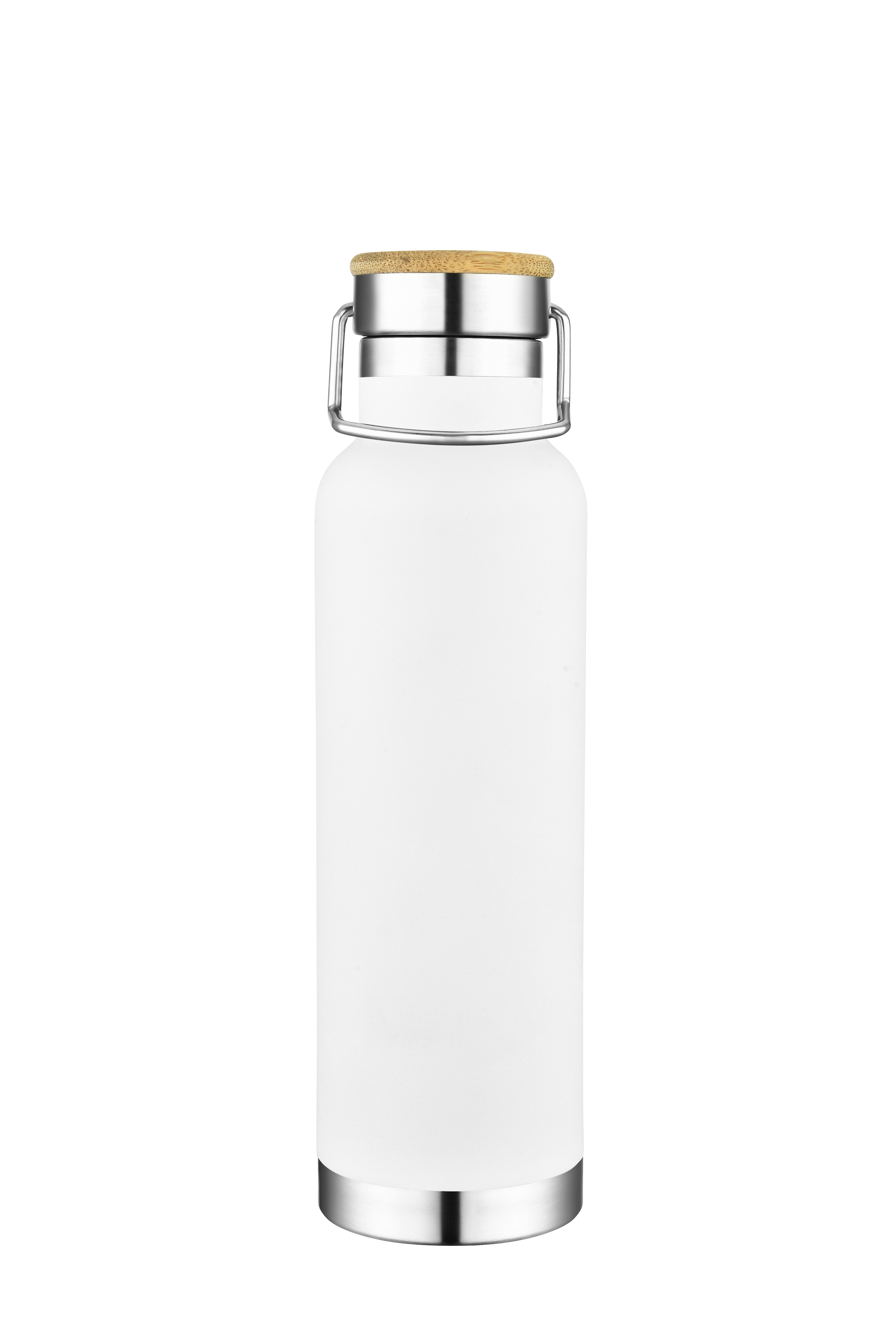 Endura 22 oz White Stainless Steel Bottle, custom water bottle with logo imprint 1