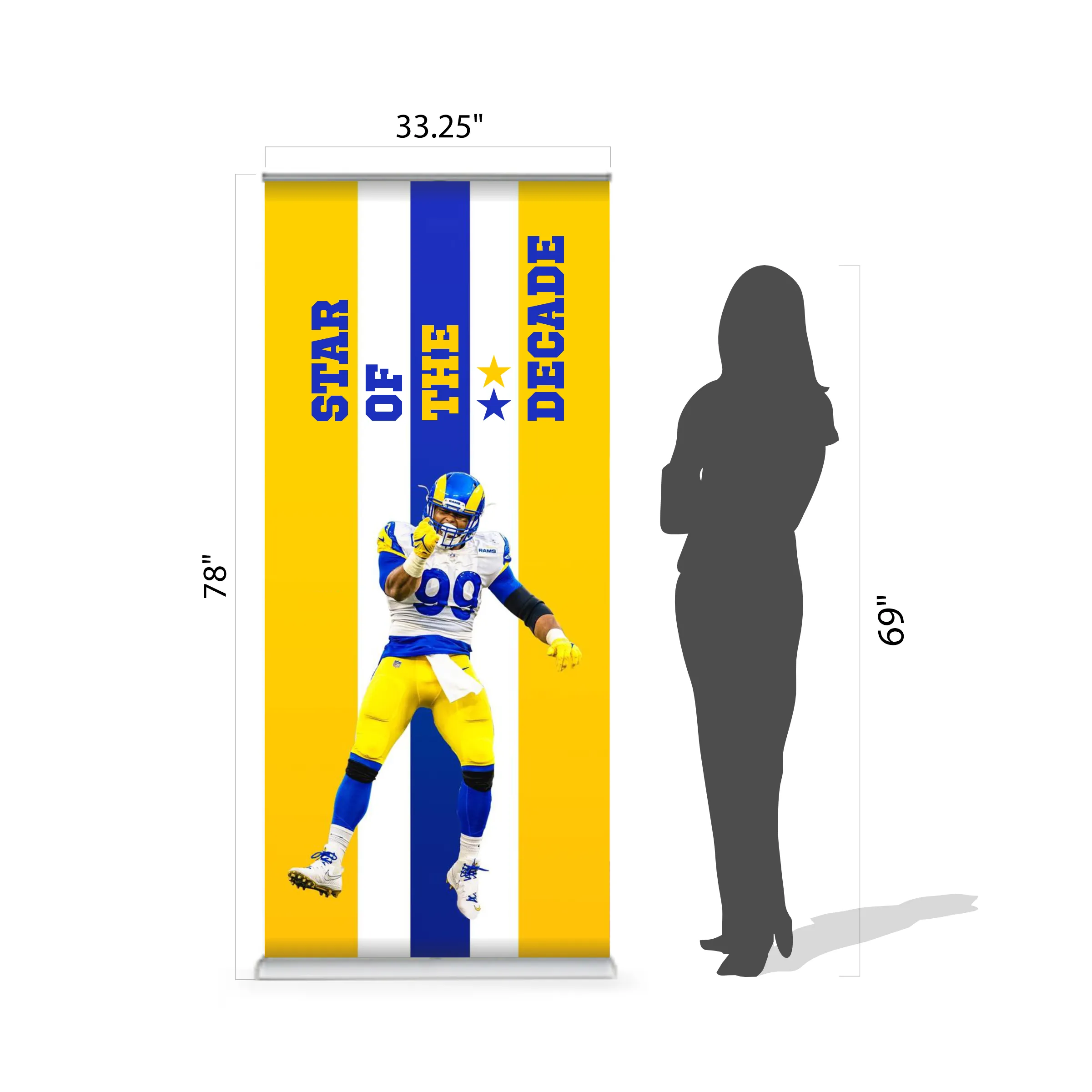 33.25"x78" Deluxe Double-Sided Retractable Banner Kit 5