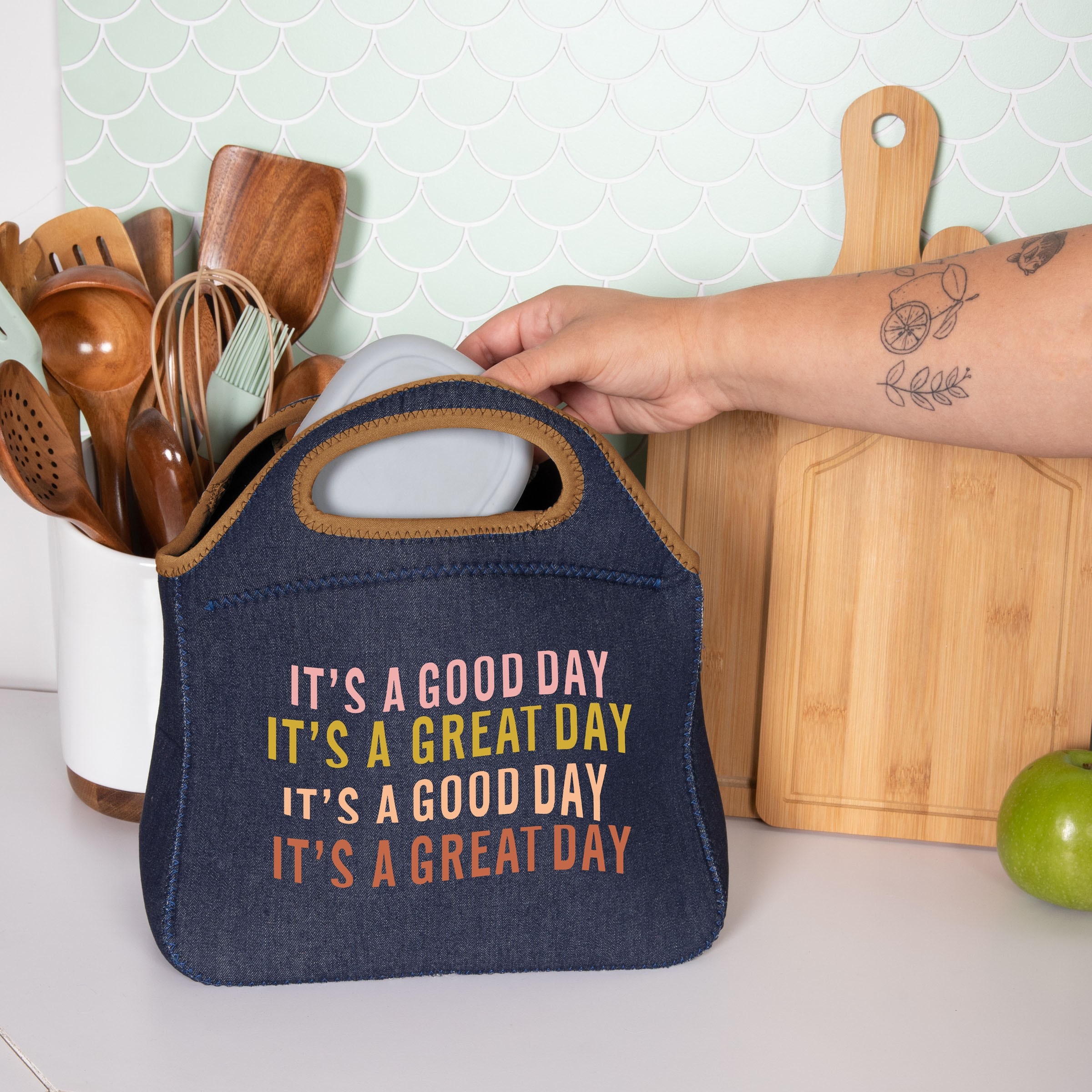 KLUTCH - DENIM NEOPRENE LUNCH BAG