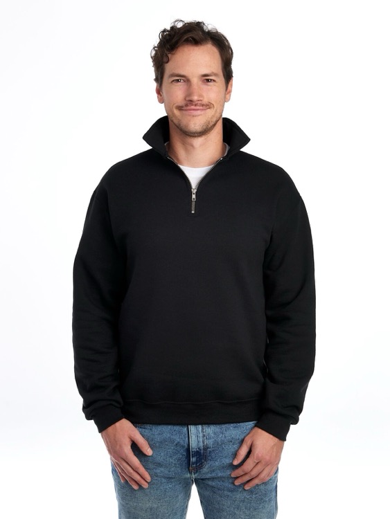 JERZEES Super Sweats® NuBlend® Unisex Quarter-Zip Cadet Collar Sweatshirt 1