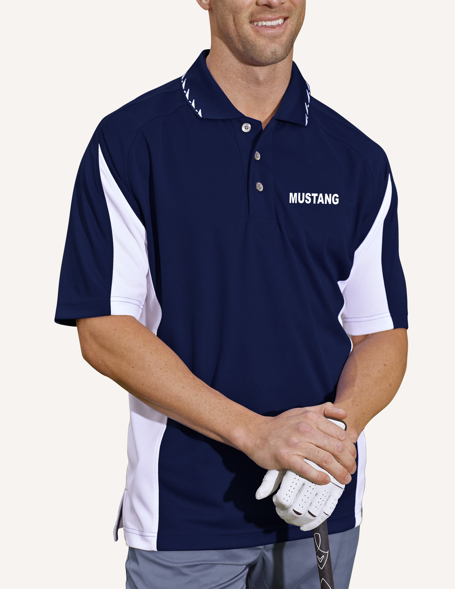 Men's Mustang Birds Eye Polo Shirt 17