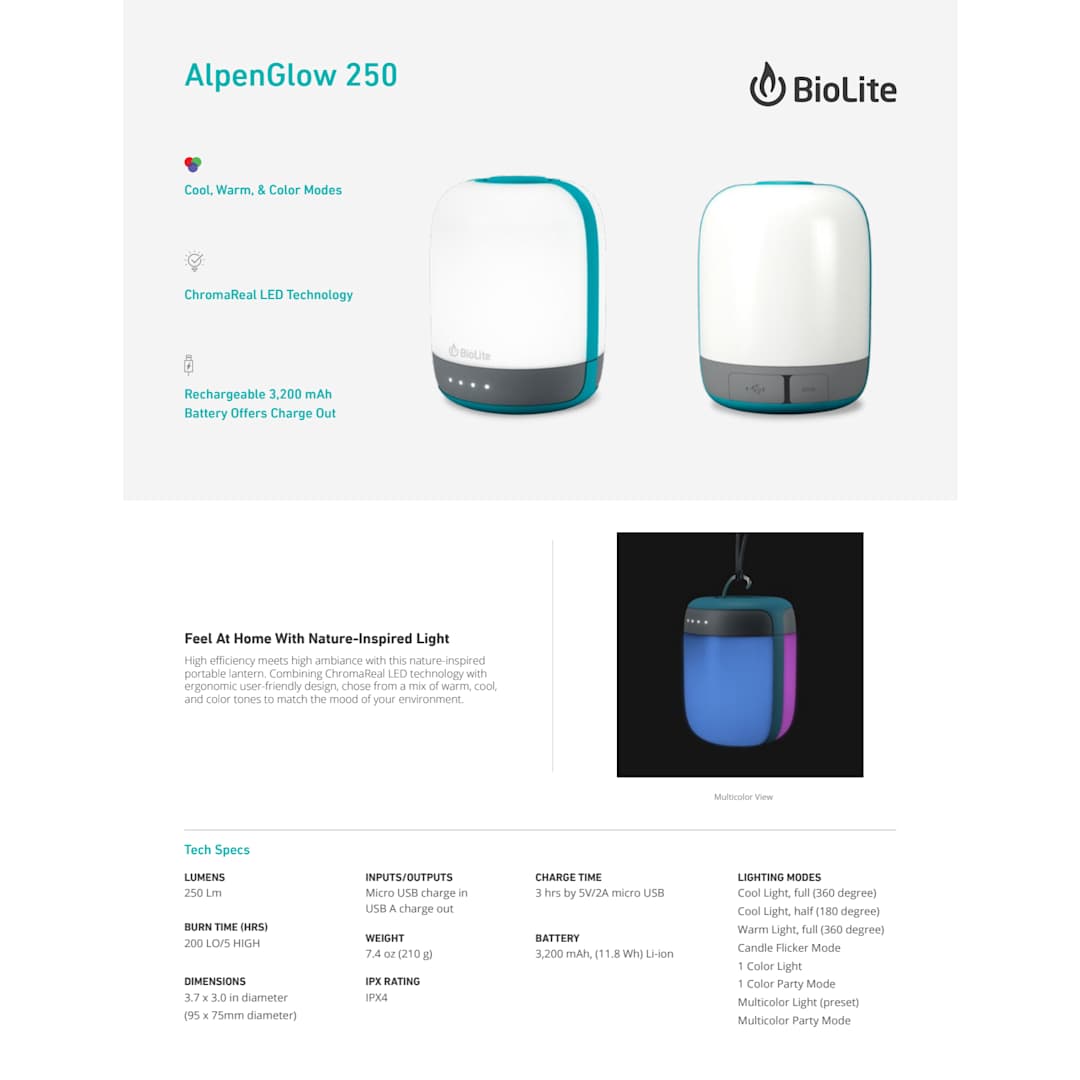 BioLite Alpenglow 250 122