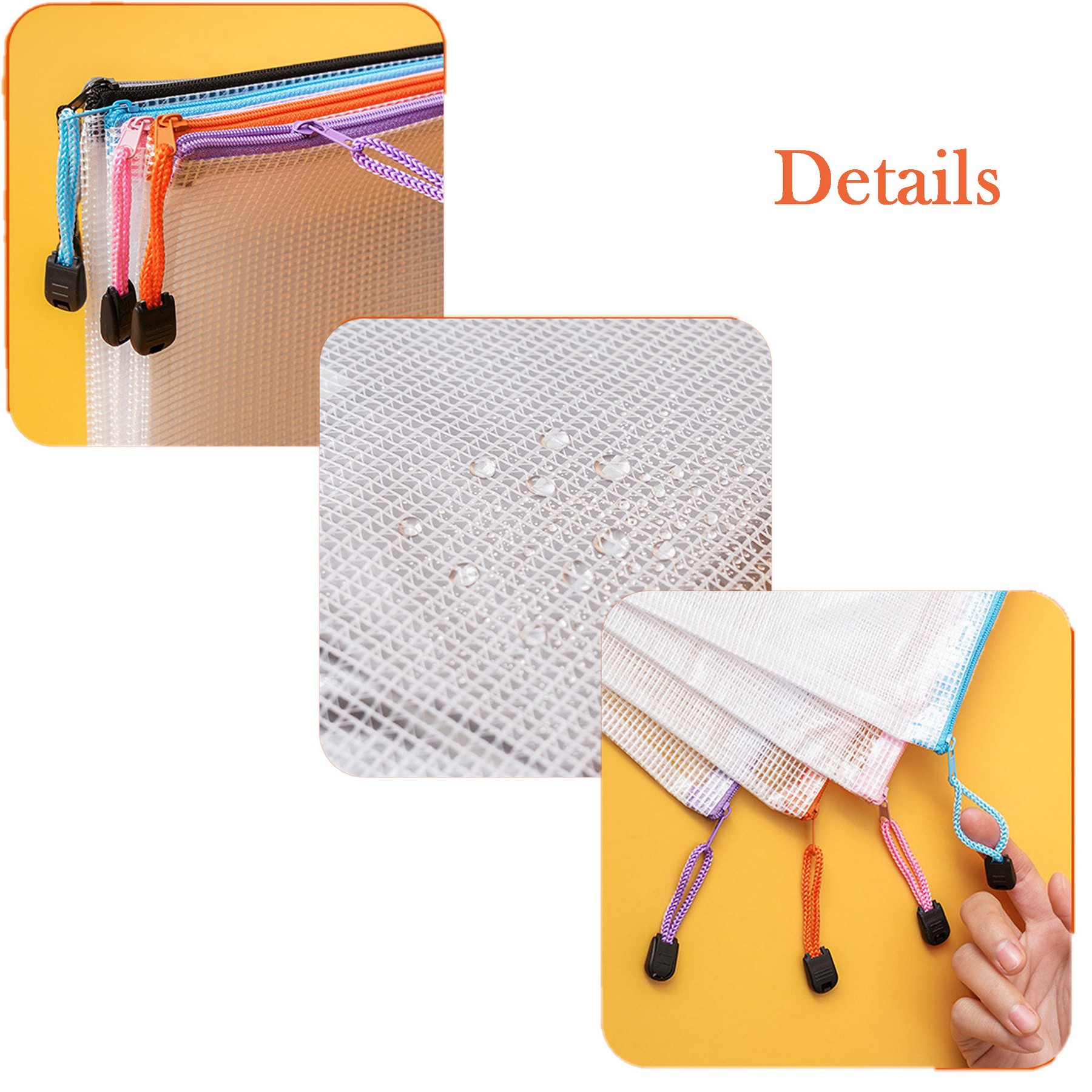 Waterproof A4 Zipper Pouch For Organizing Storage 2