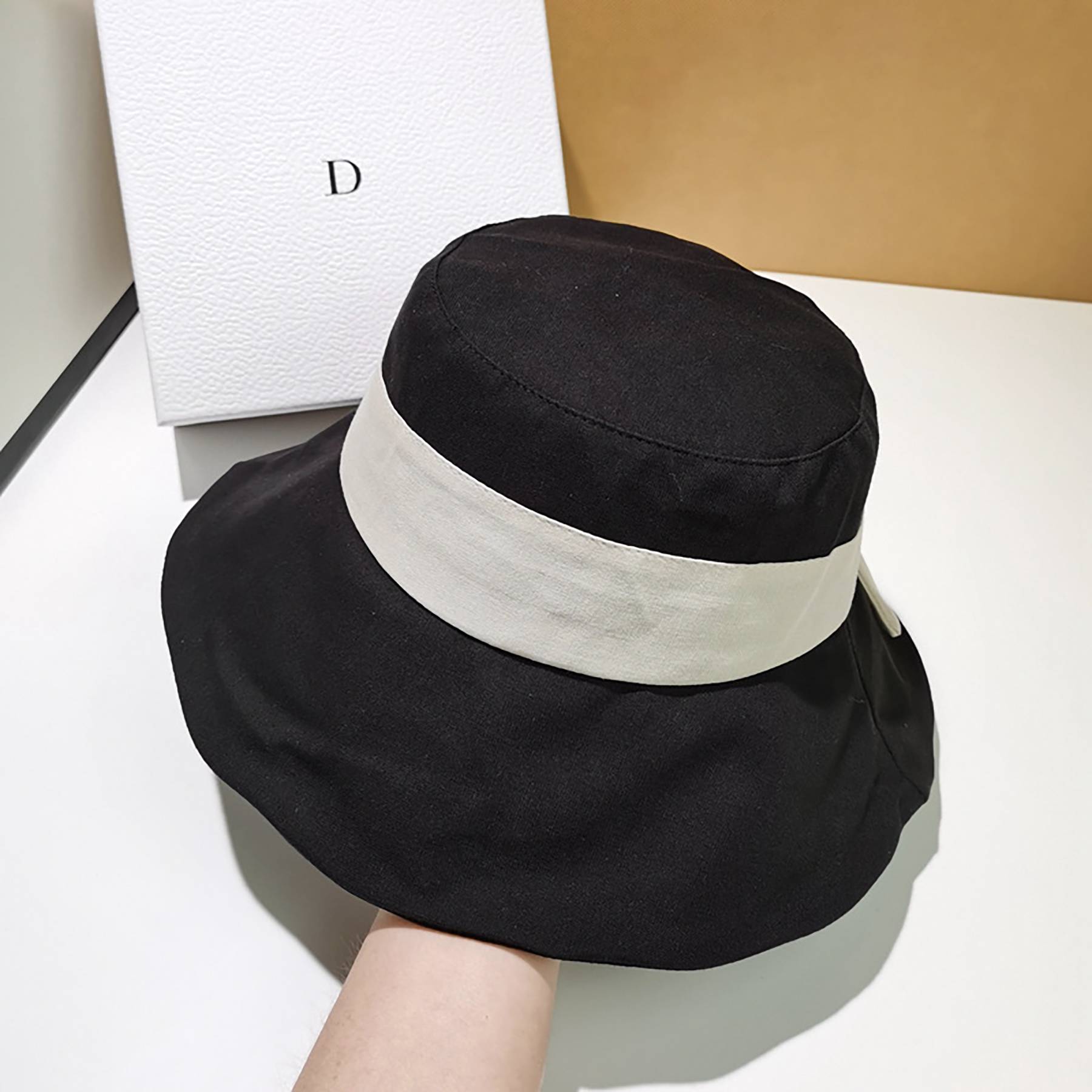 Bowknot Big Brim Fisherman Hat Women Summer 2