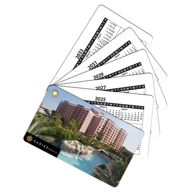 Calendar Card, Multi-Year Packet with Eyelet. 2, 4 or 6 pages 2