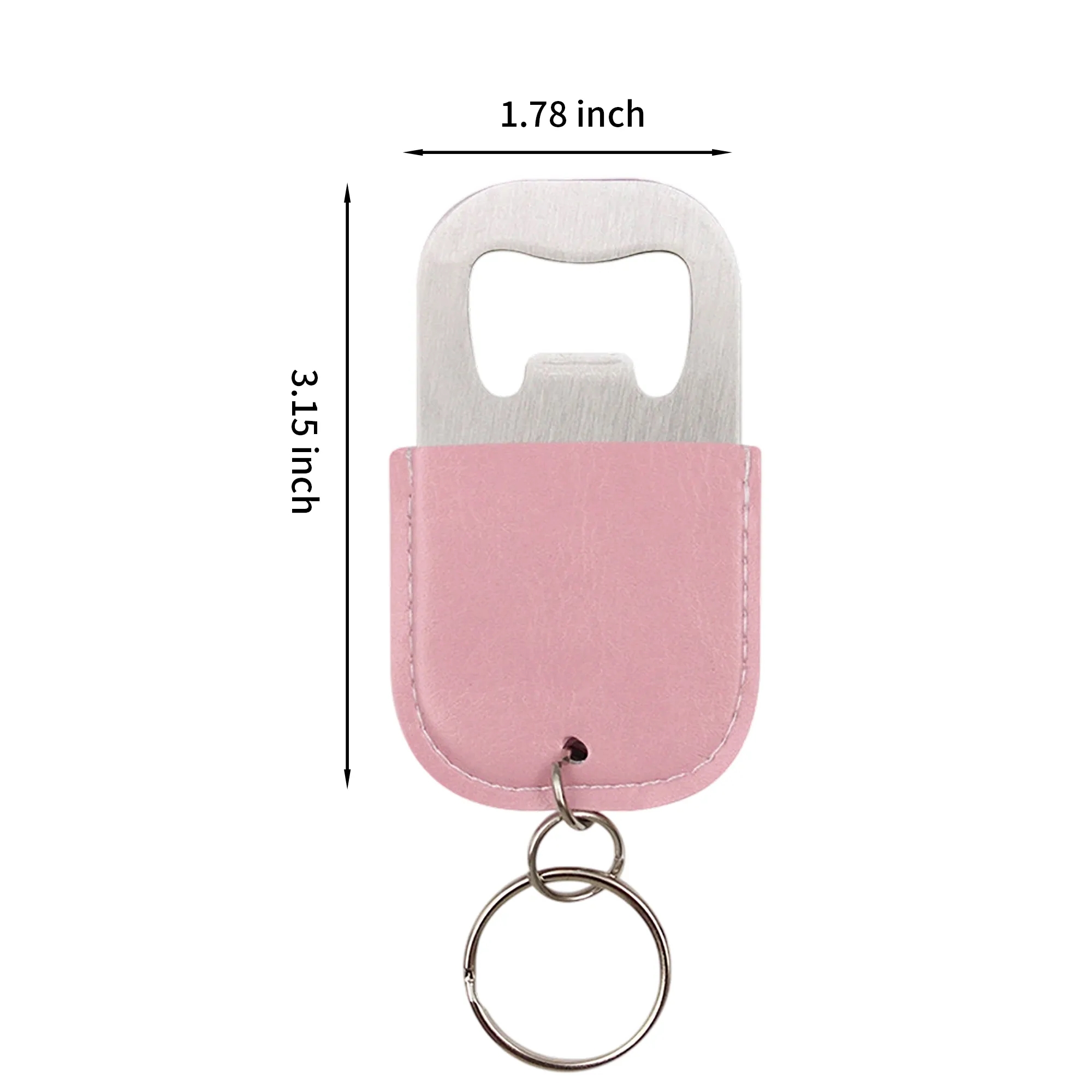 PU Stainless Steel Bottle Opener Keychain 7