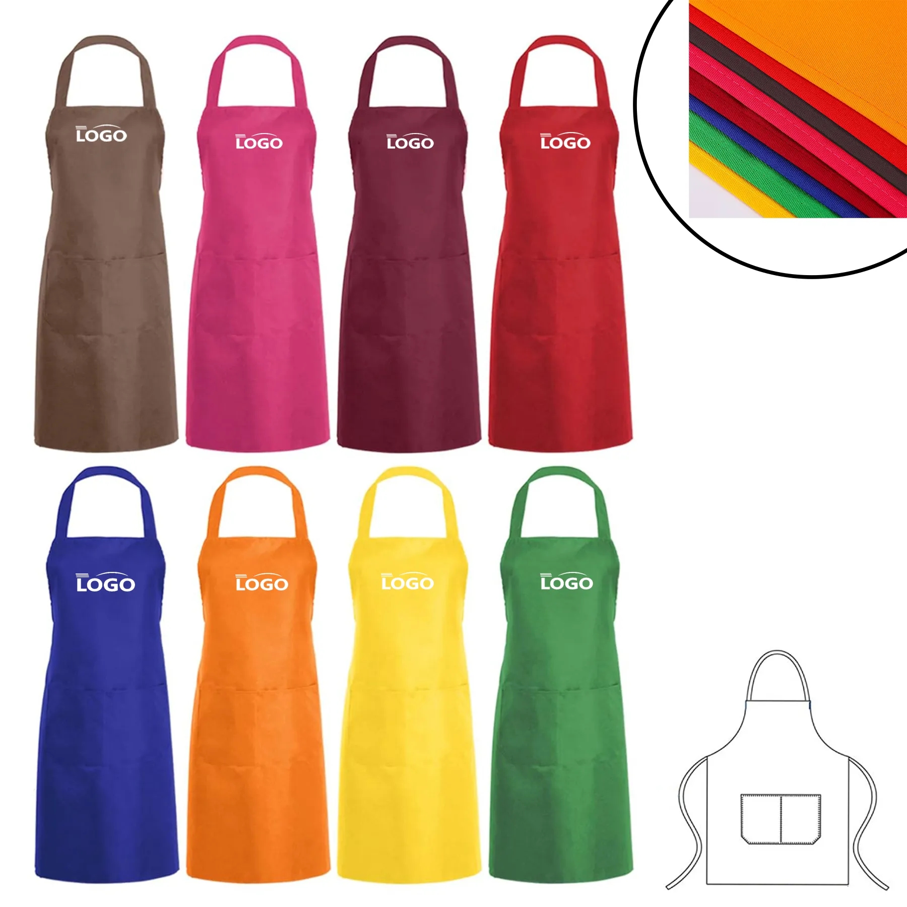 Kitchen Cooking Bib Apron 1