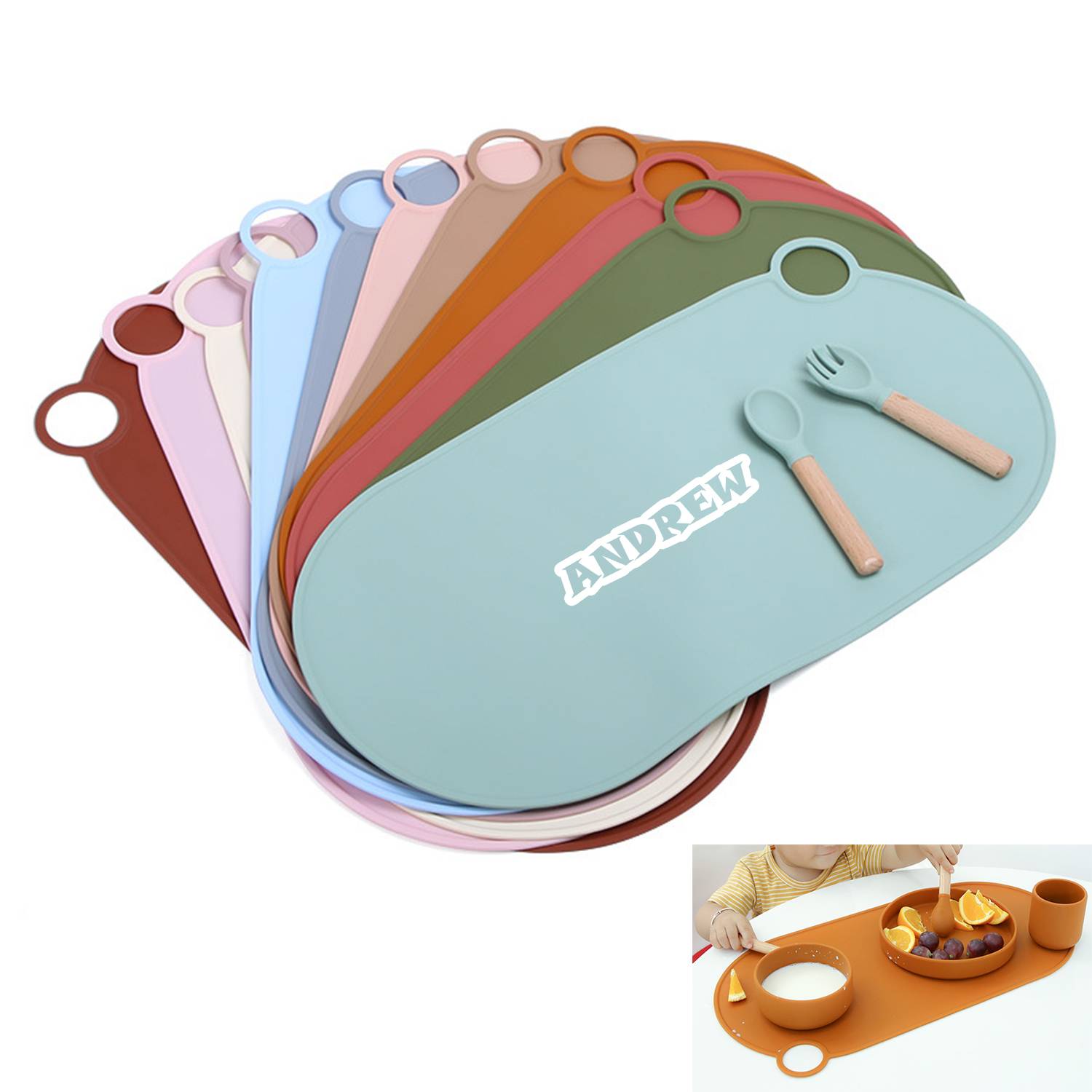 Insulated Silicone Baby Dining Mat 16