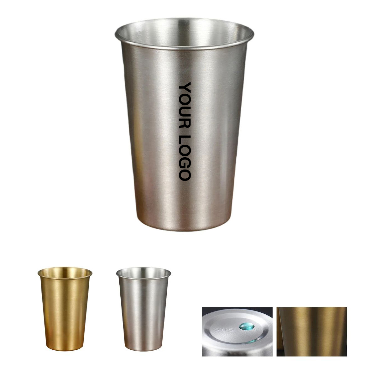 Compact Stainless Steel Glass for Wine and Soda 1