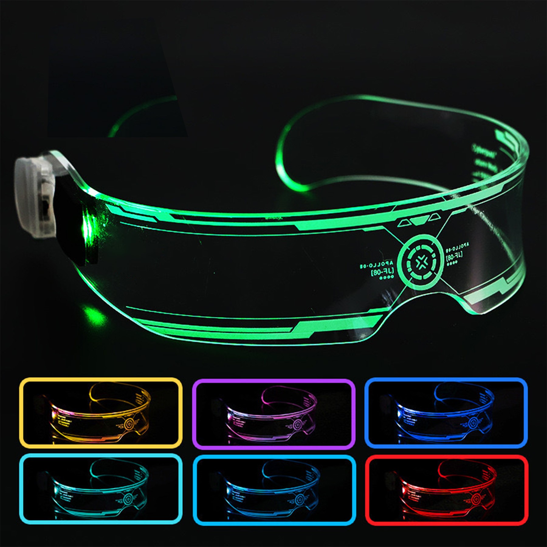 Cyberpunk Style Led Luminous Sunglasses 3