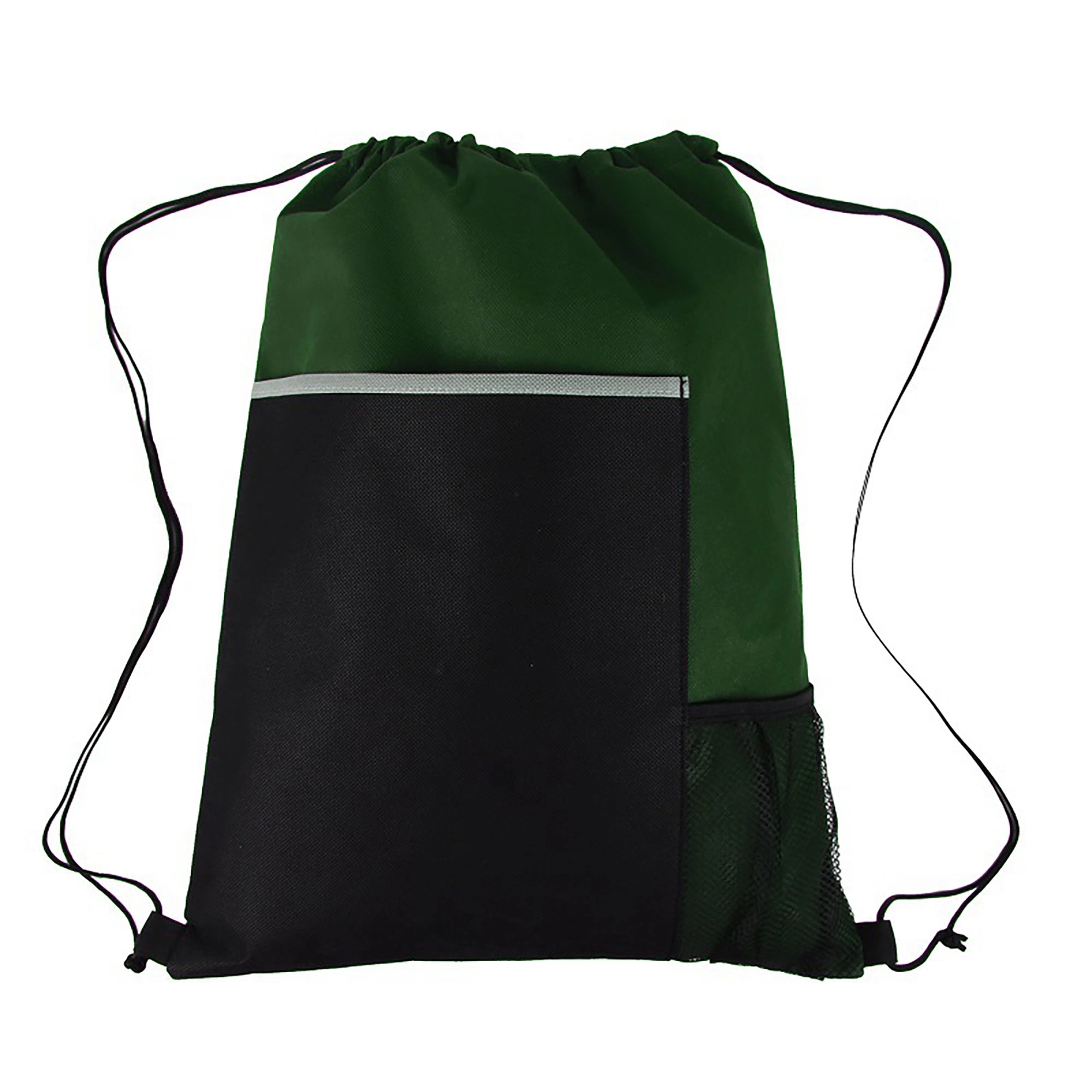 Mesh Pocket Sports Drawstring Backpack Bag 4