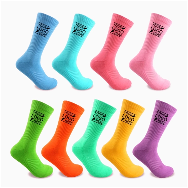 Vertical Cotton Basketball Socks