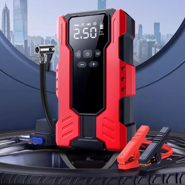 12V Car Emergency Jump Starter with Air Compressor 4