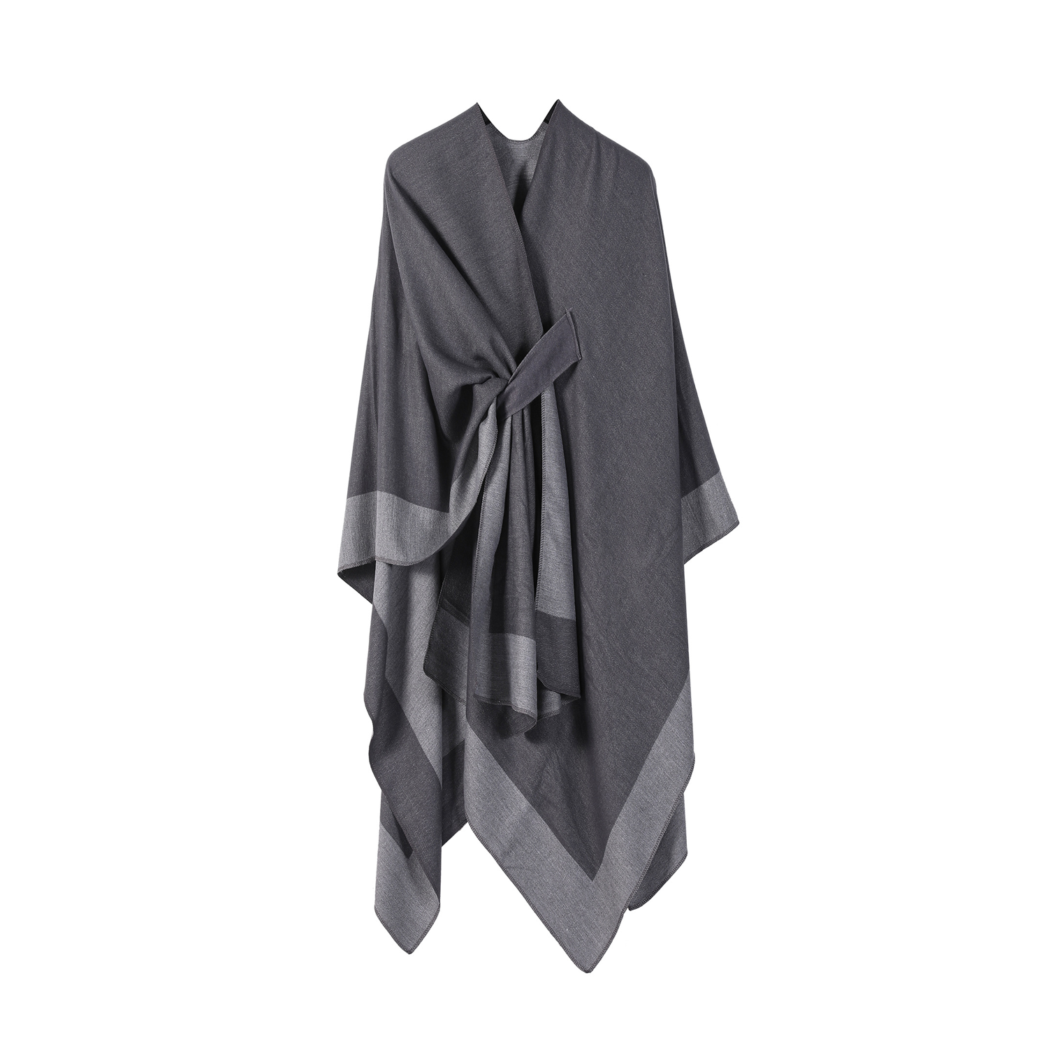 Simple Multi-functional Warm Shawl Outwear 2