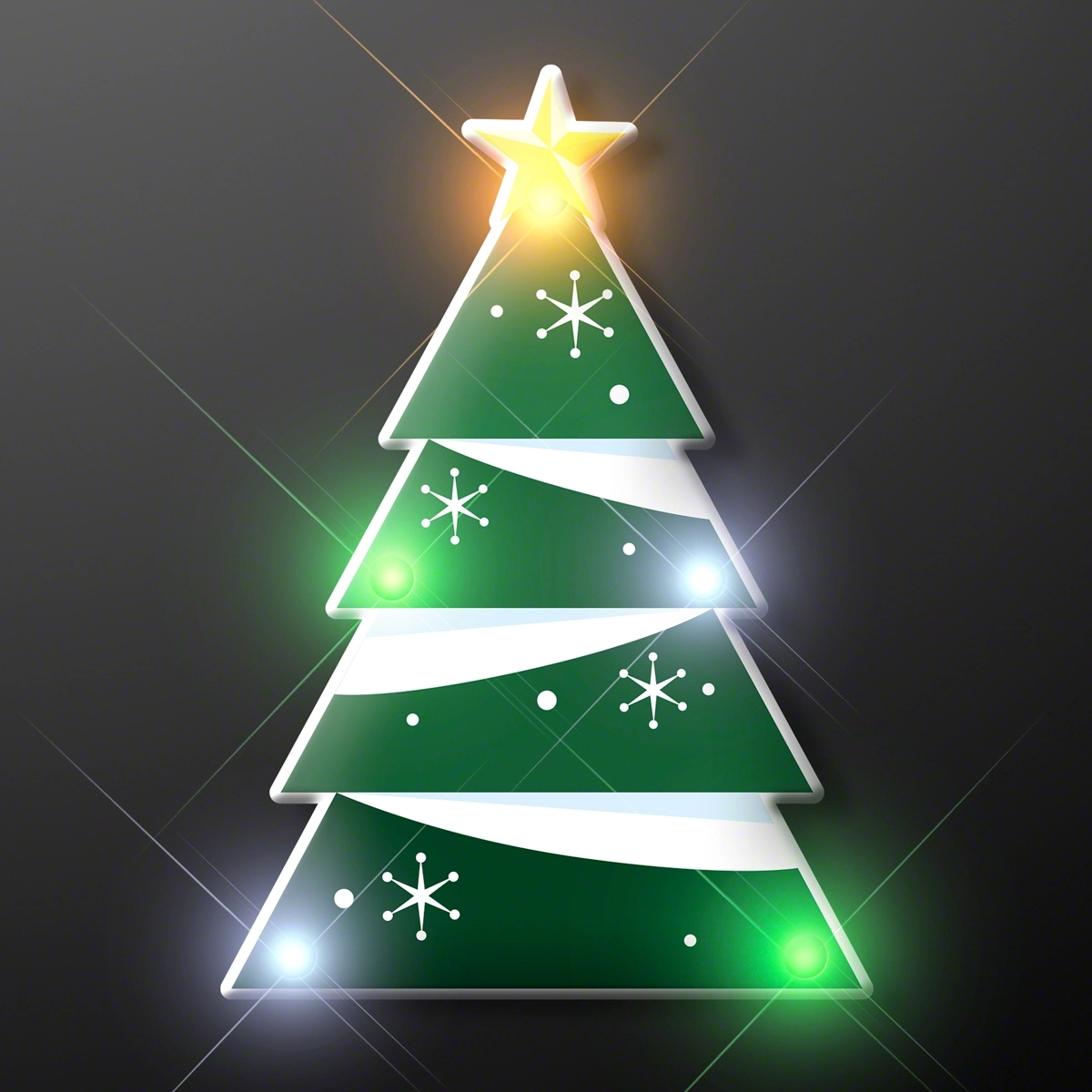 Blinky LED Christmas Tree Pin 3