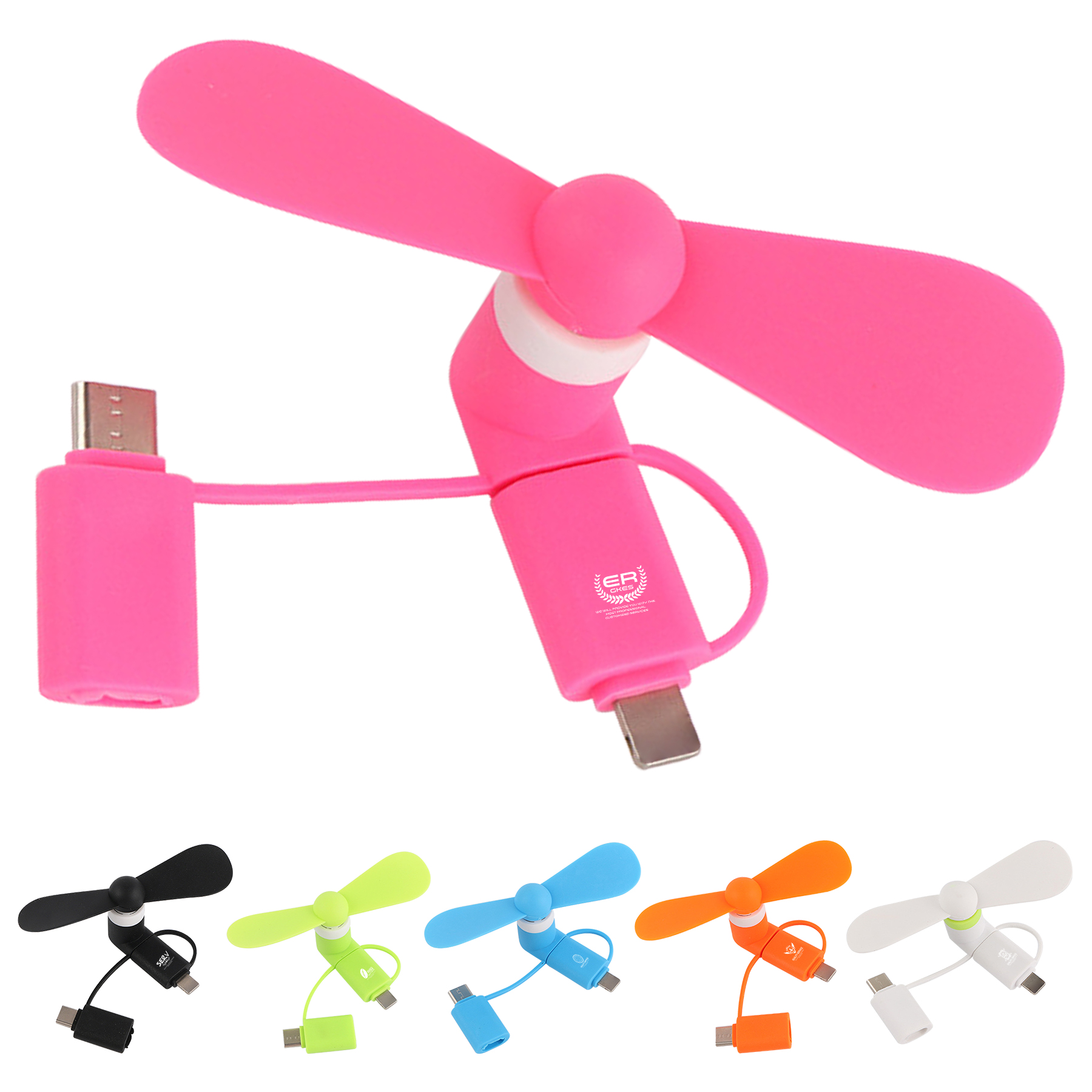 Mini USB 3 in 1 Portable Cell Smart Phone Fan 4