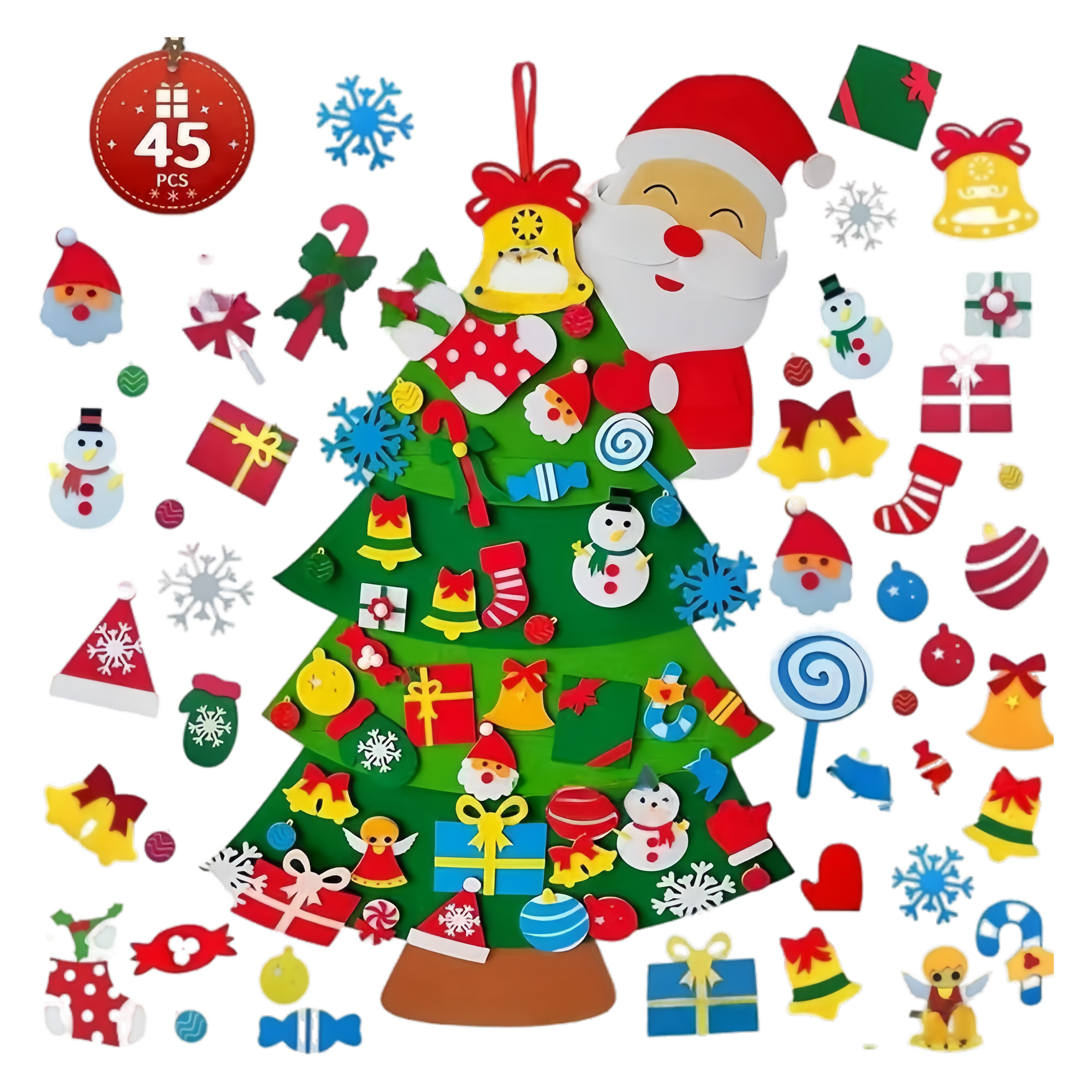 DIY Spliced Felt Christmas Tree Ornament 13